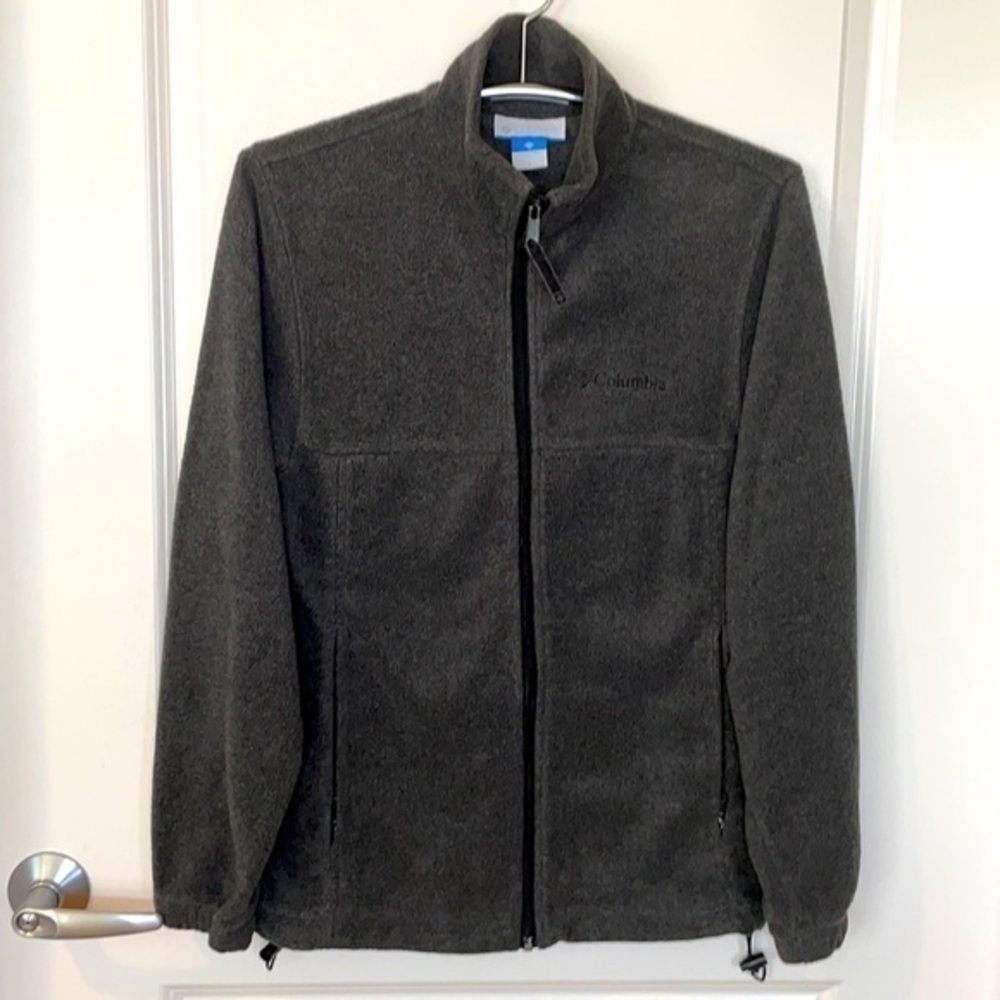 COLUMBIA | Women’s Dark Gray COLUMBIA Full Zip Collared Sweatshirt Size S - Picture 4 of 8
